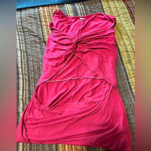 NWOT Old Navy Fit & Flare Twist-Front Cutout Midi Dress 💖 - Picture 2 of 6